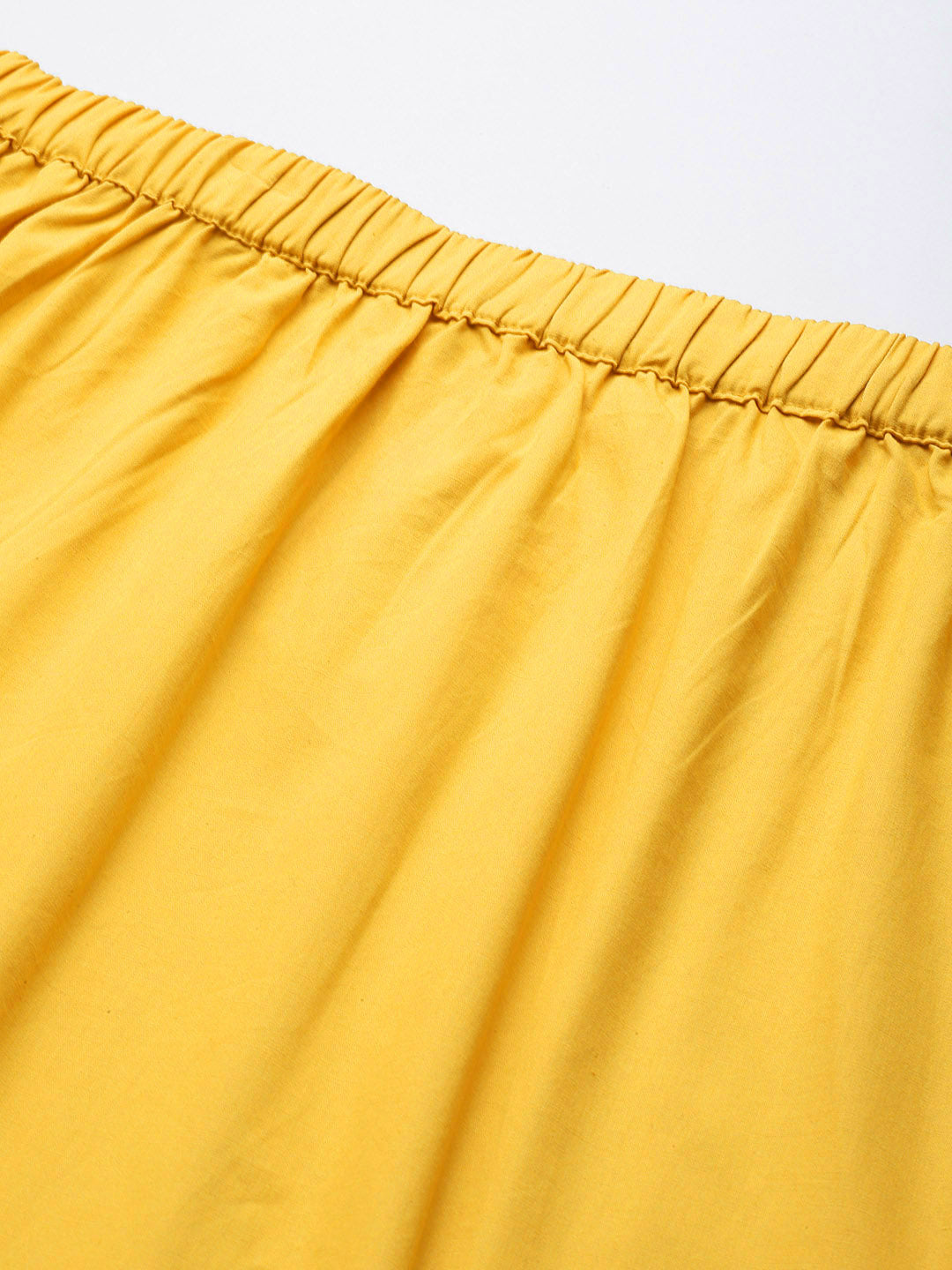 Plus Size Asymmetrical Midi Pure Cotton Skirt- 6100GMUSTARD