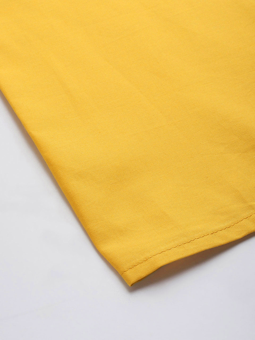 Plus Size Asymmetrical Midi Pure Cotton Skirt- 6100GMUSTARD