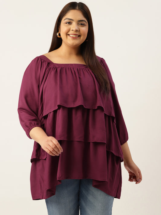 Plus Size Longline Top