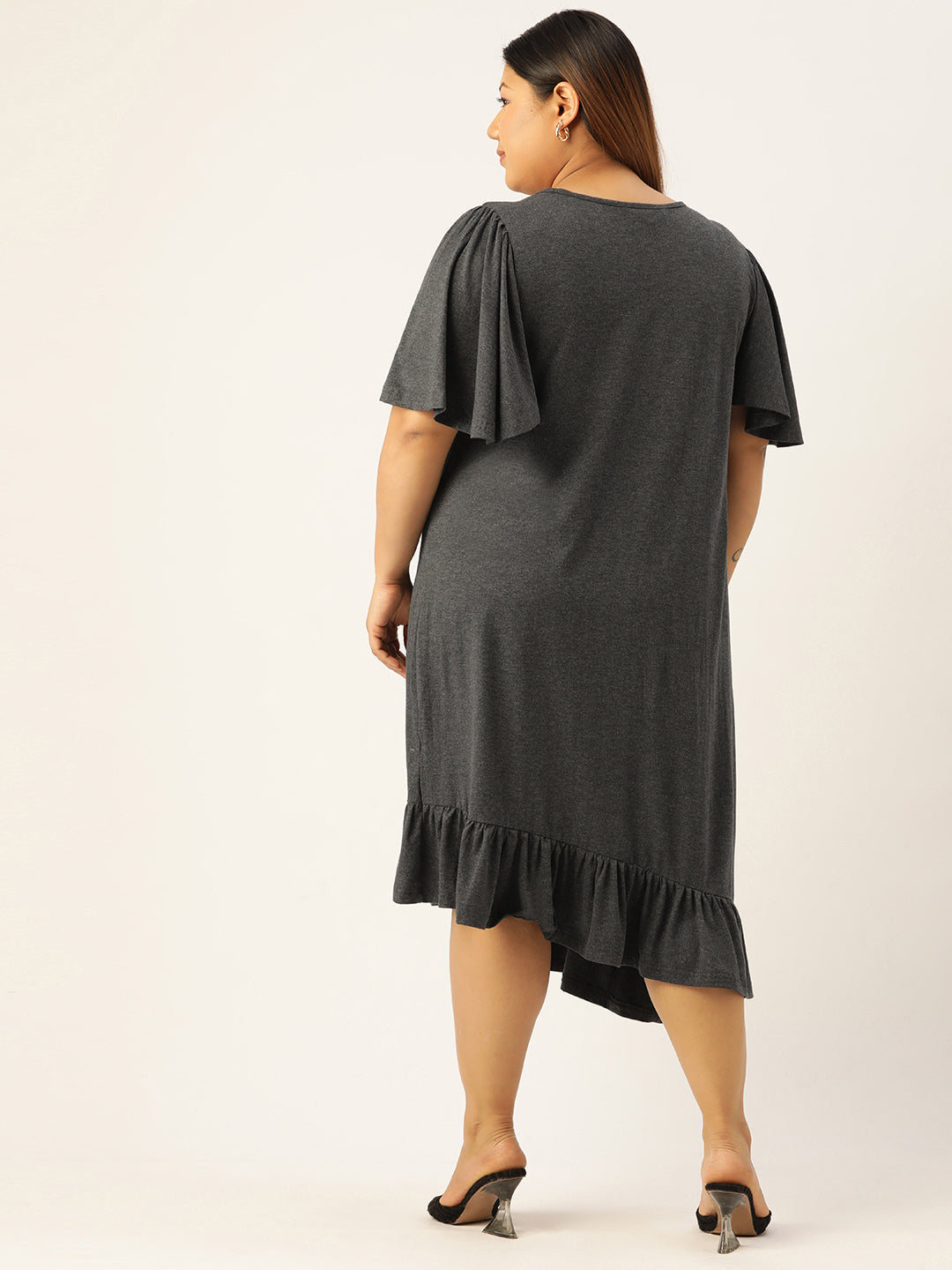 Plus Size Knitted A-Line Dress