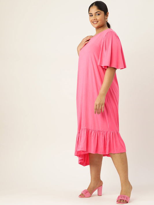 Plus Size Knitted A-Line Dress