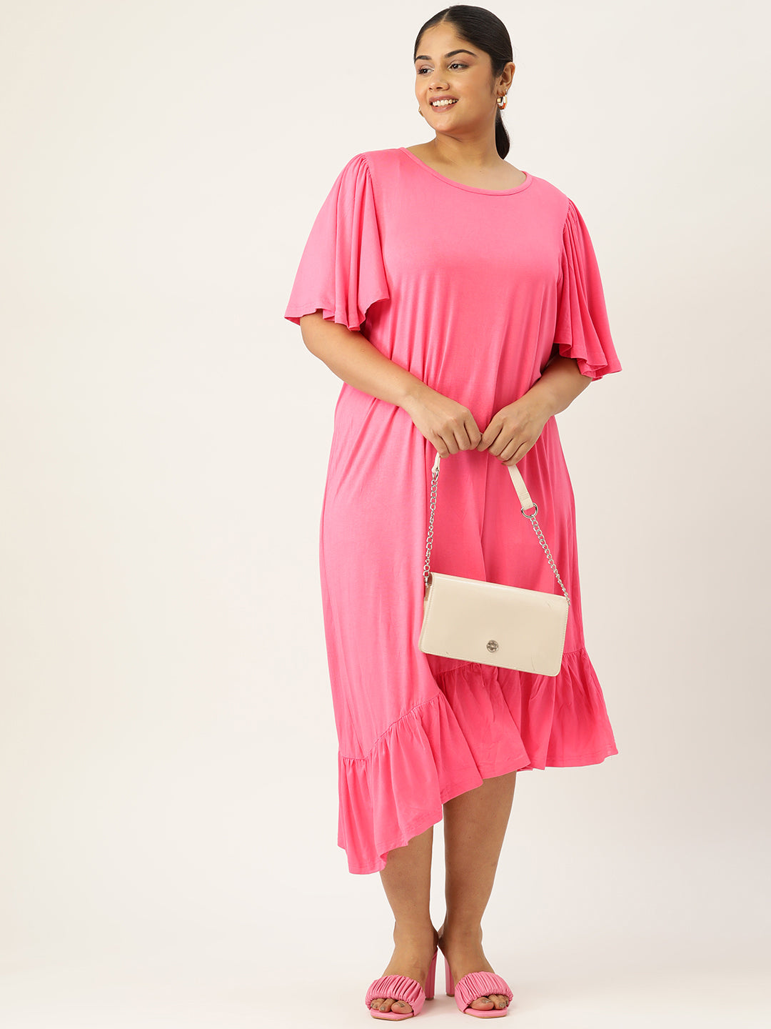 Plus Size Knitted A-Line Dress