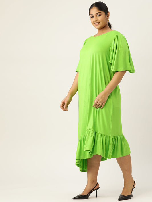 Plus Size Knitted A-Line Dress