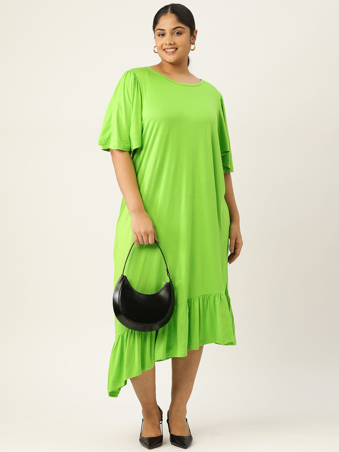 Plus Size Knitted A-Line Dress