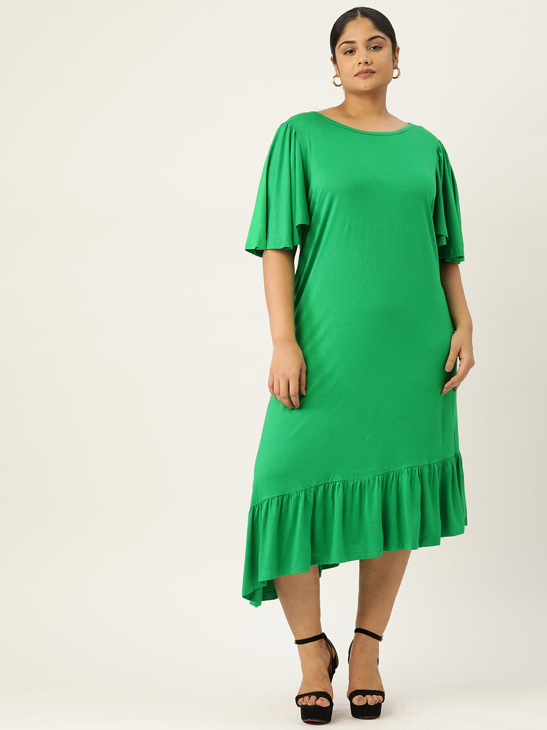 Plus Size Knitted A-Line Dress