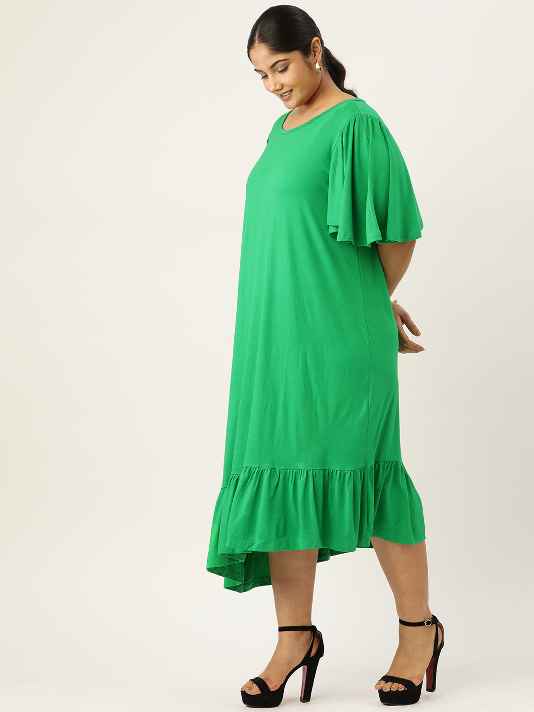Plus Size Knitted A-Line Dress