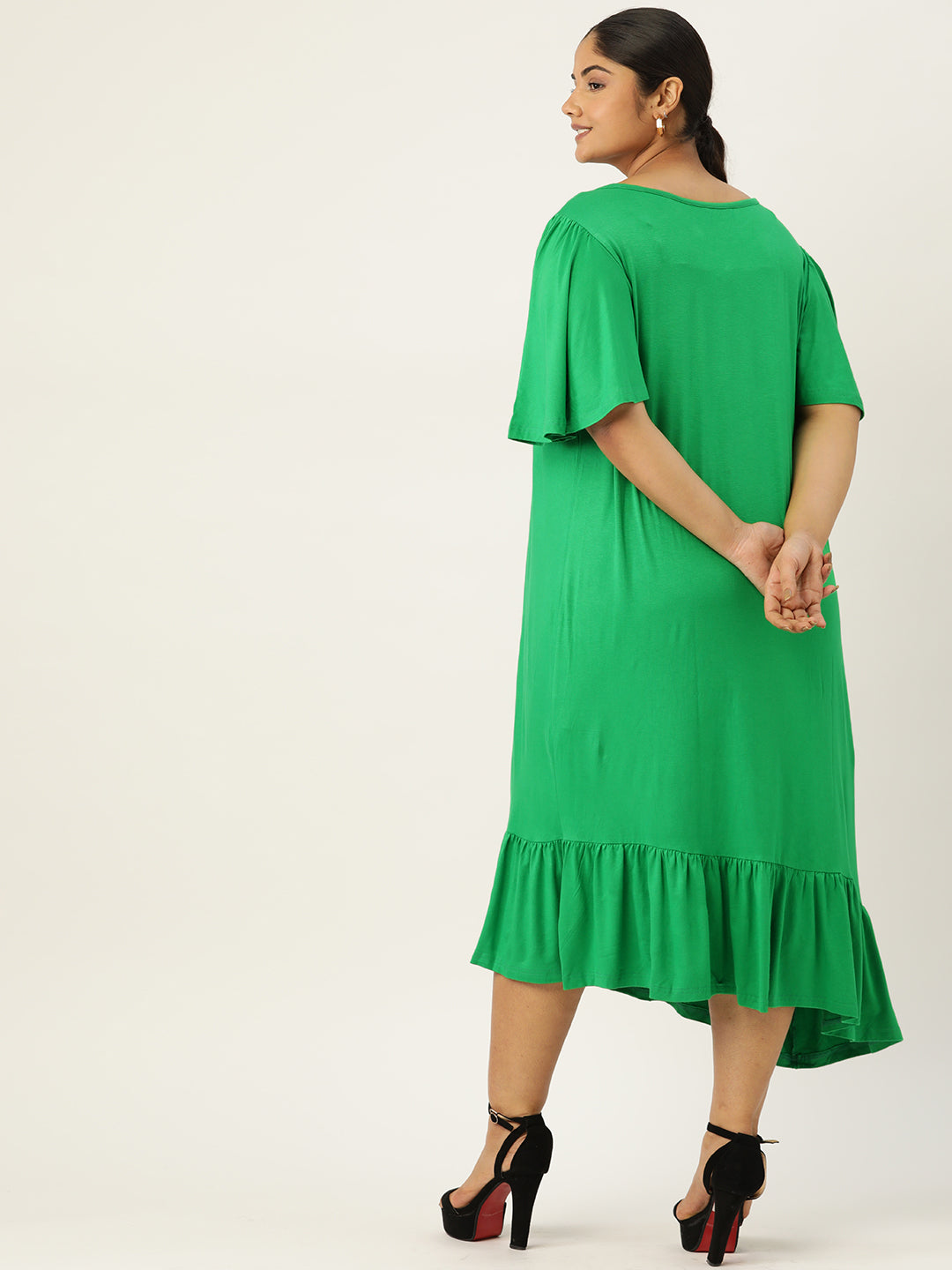 Plus Size Knitted A-Line Dress
