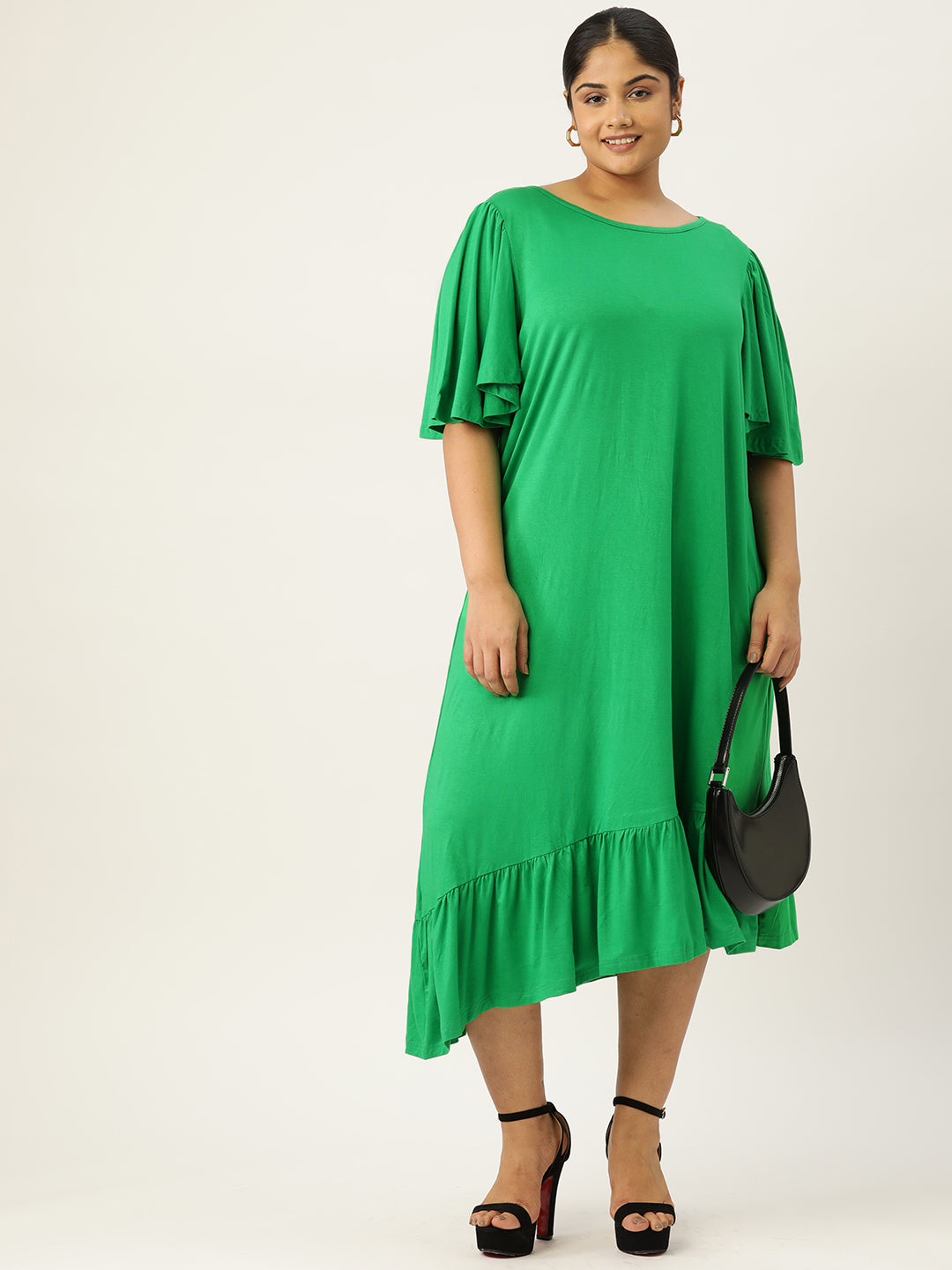Plus Size Knitted A-Line Dress