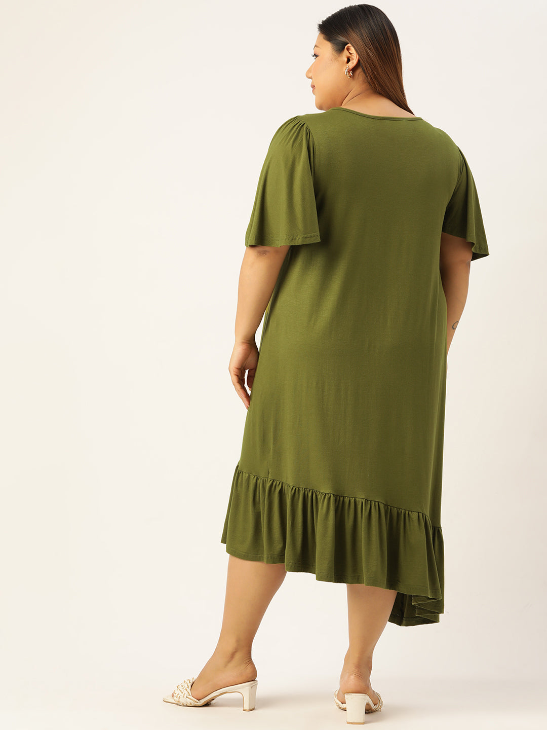 Plus Size Knitted A-Line Dress