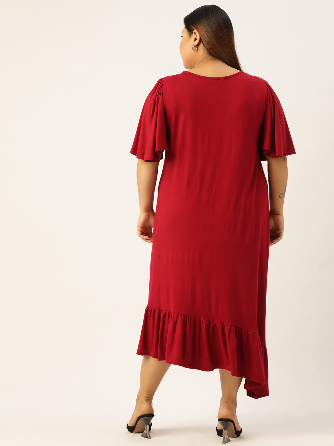 Plus Size Knitted A-Line Dress