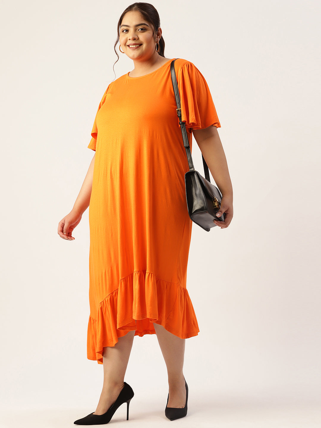 Plus Size Knitted A-Line Dress