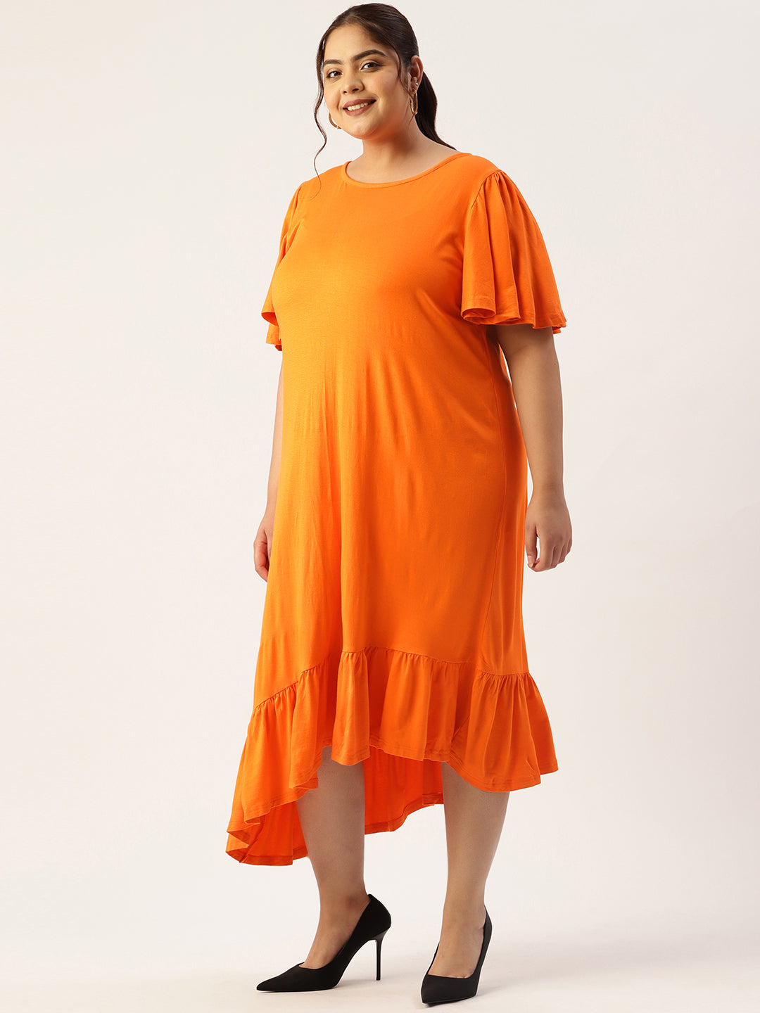 Plus Size Knitted A-Line Dress