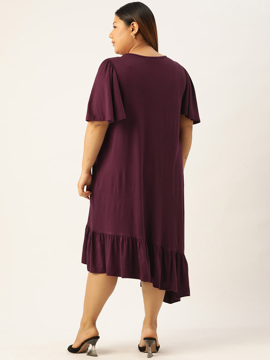Plus Size Knitted A-Line Dress