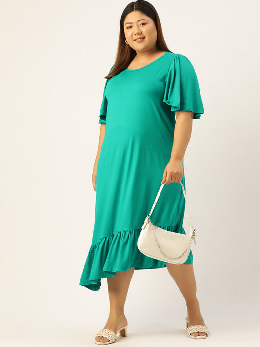 Plus Size Knitted A-Line Dress