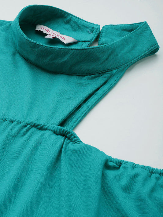 Plus Size Knitted One Shoulder Top