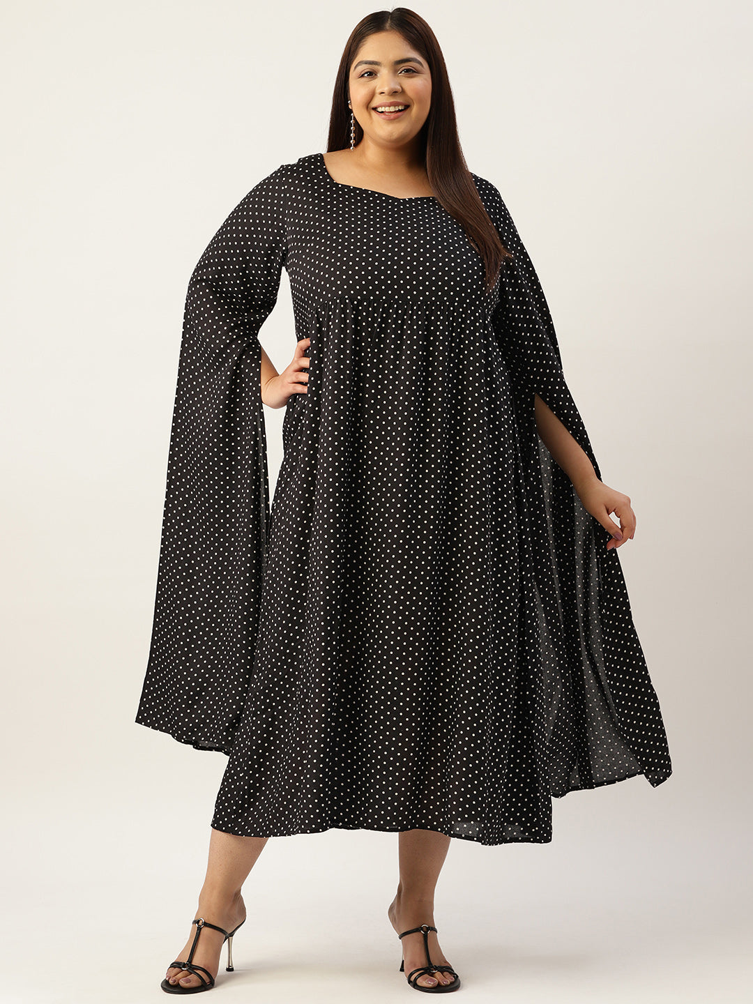 Plus Size A-Line Midi Dress