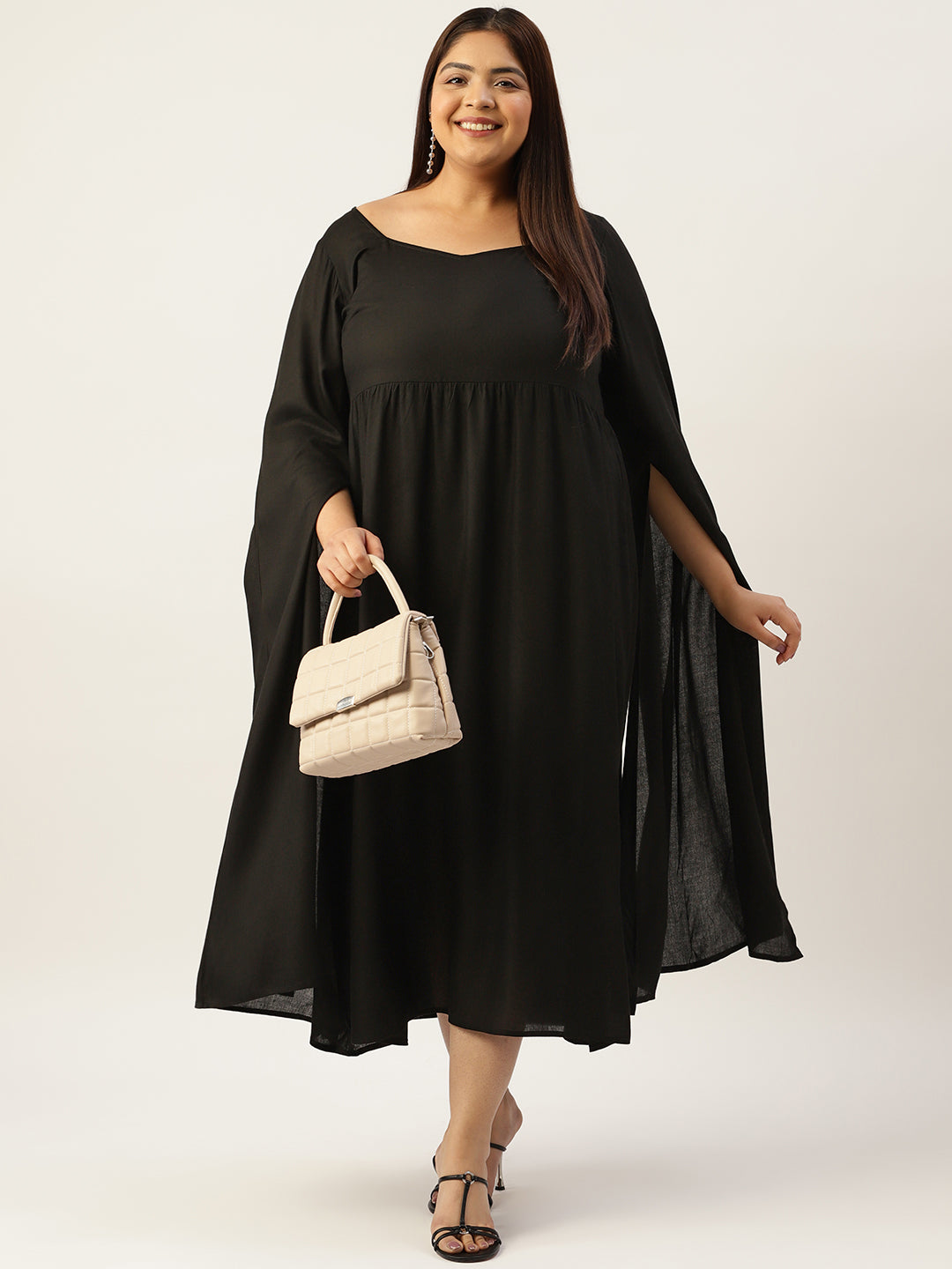Plus Size A-Line Midi Dress