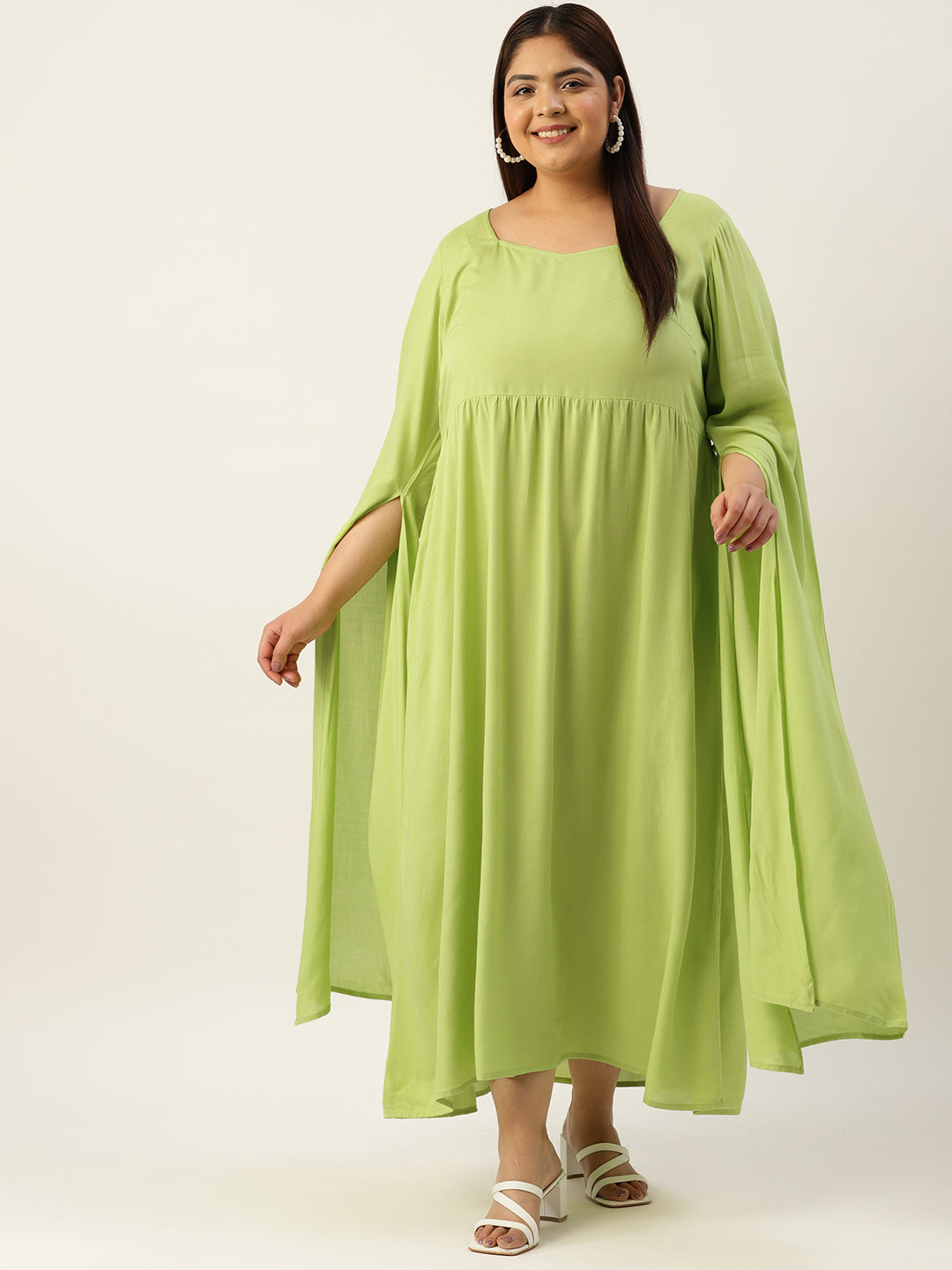 Plus Size A-Line Midi Dress