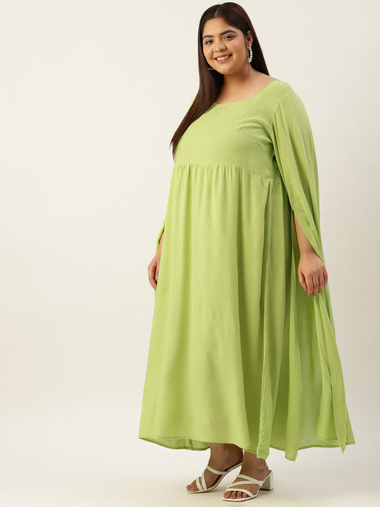 Plus Size A-Line Midi Dress