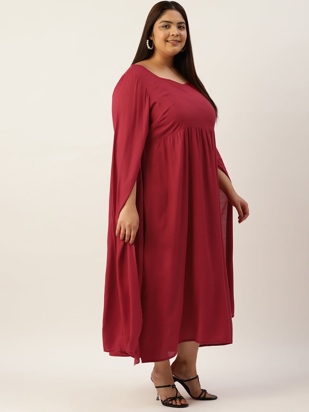 Plus Size A-Line Midi Dress