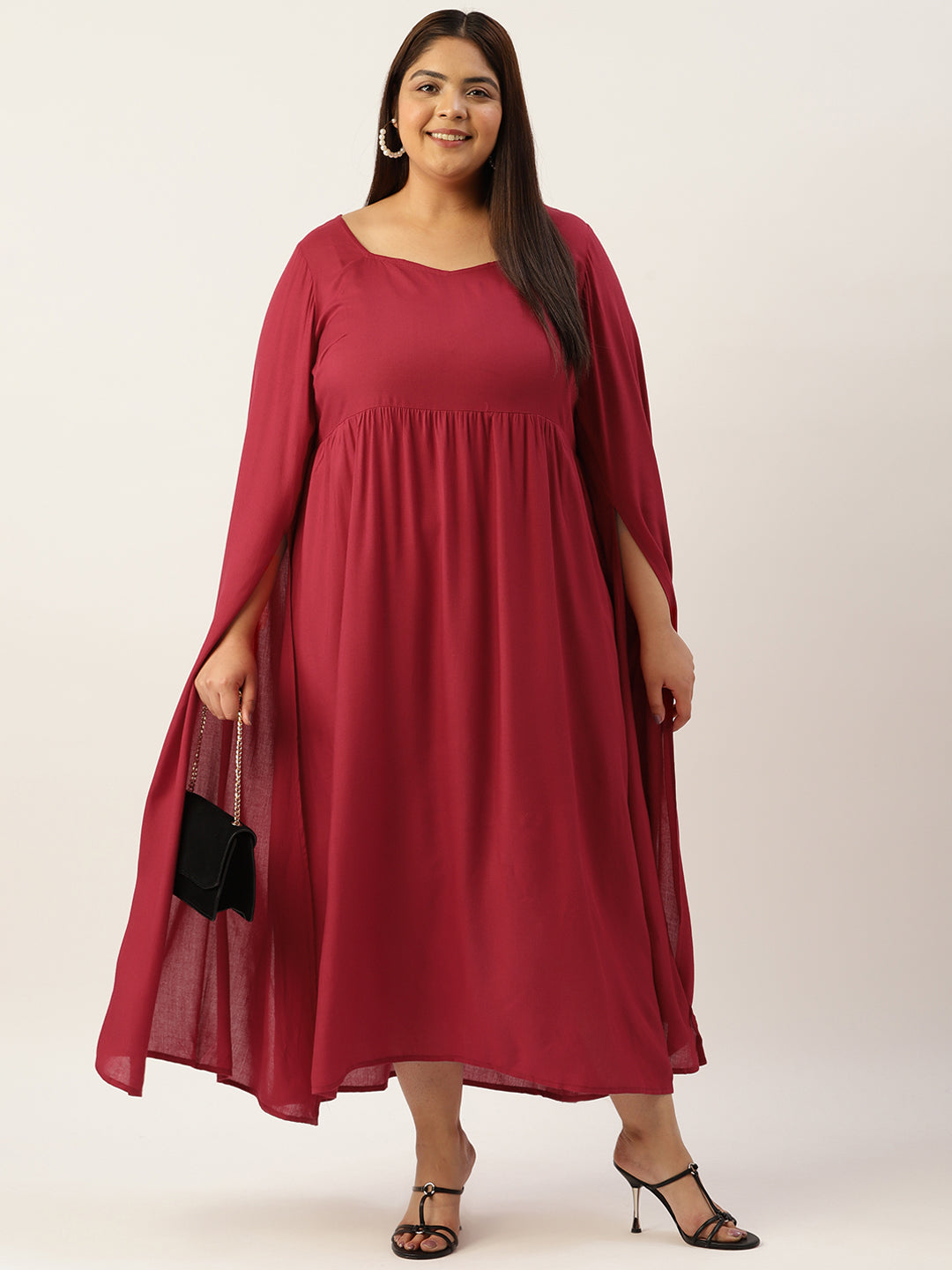 Plus Size A-Line Midi Dress