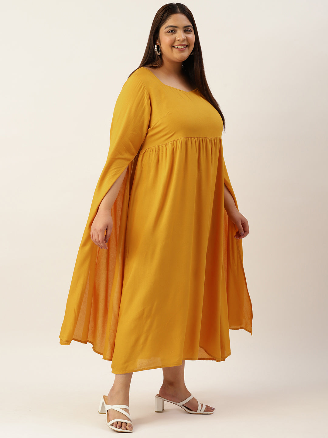 Plus Size A-Line Midi Dress