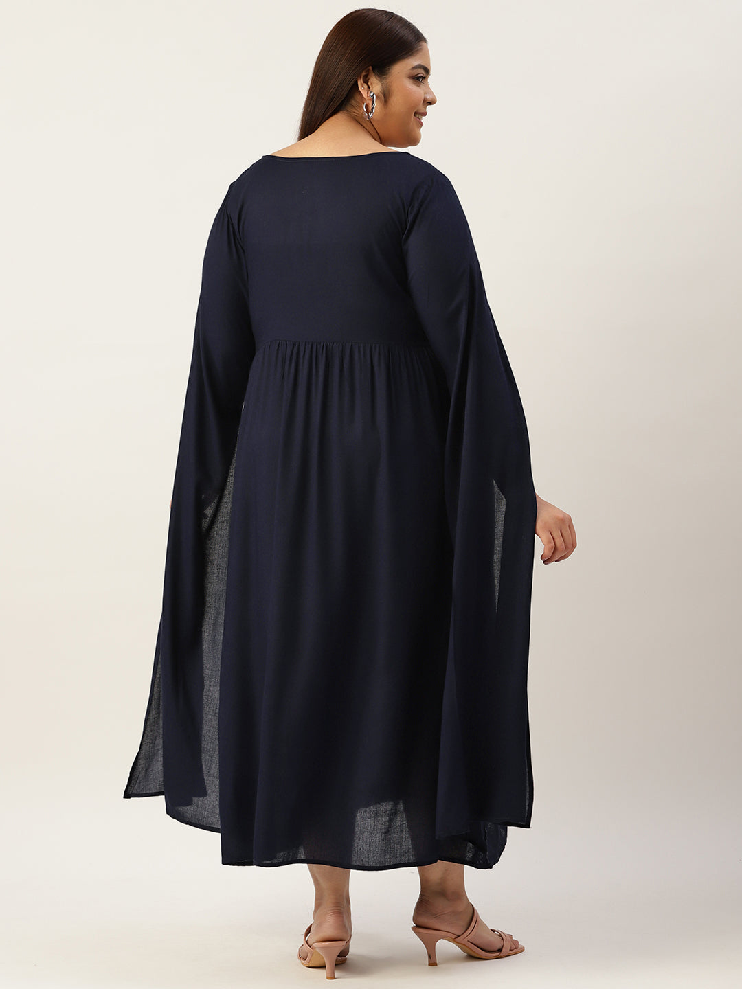 Plus Size A-Line Midi Dress