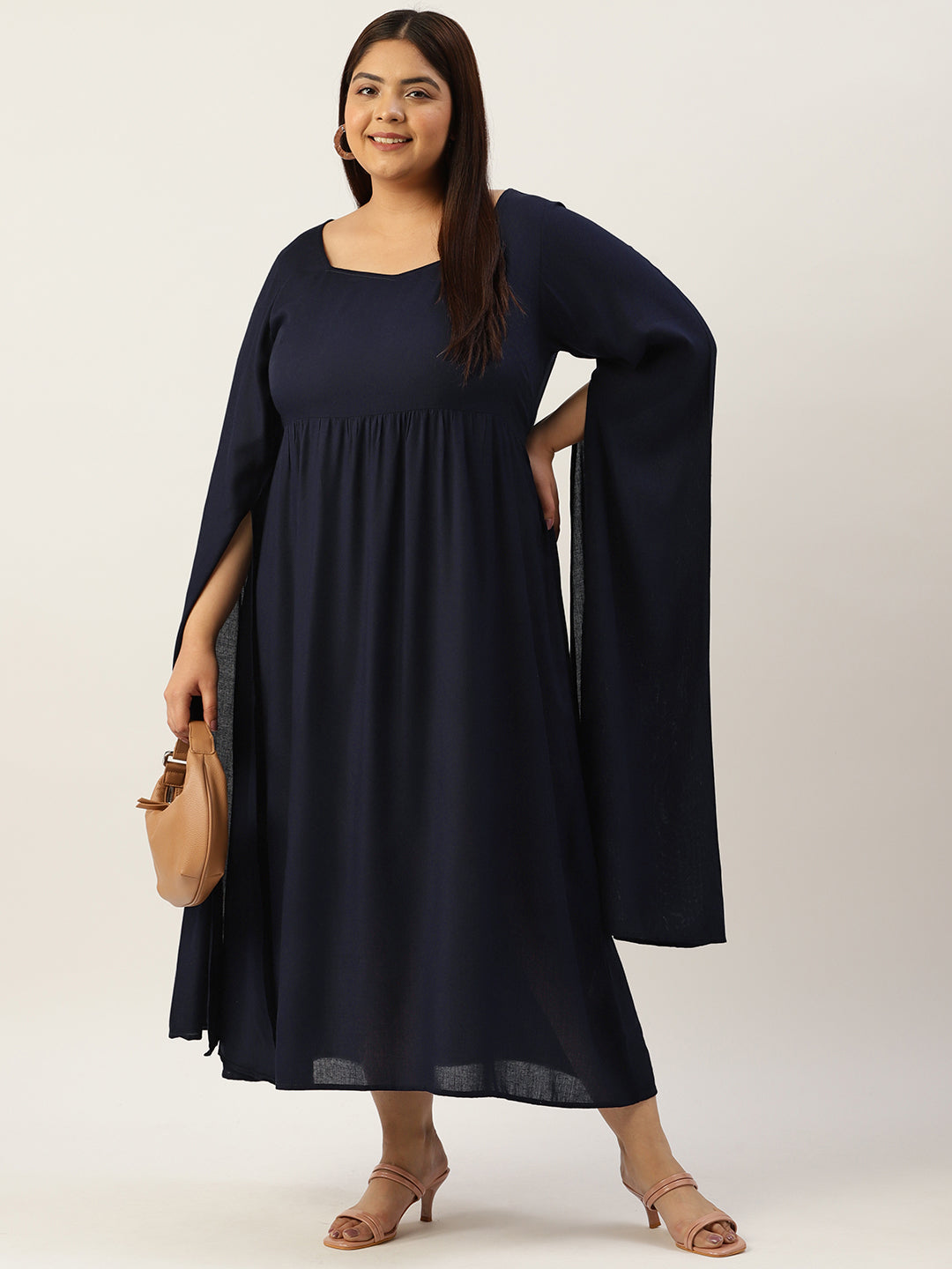 Plus Size A-Line Midi Dress
