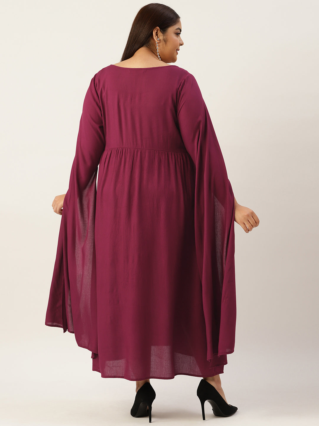 Plus Size A-Line Midi Dress