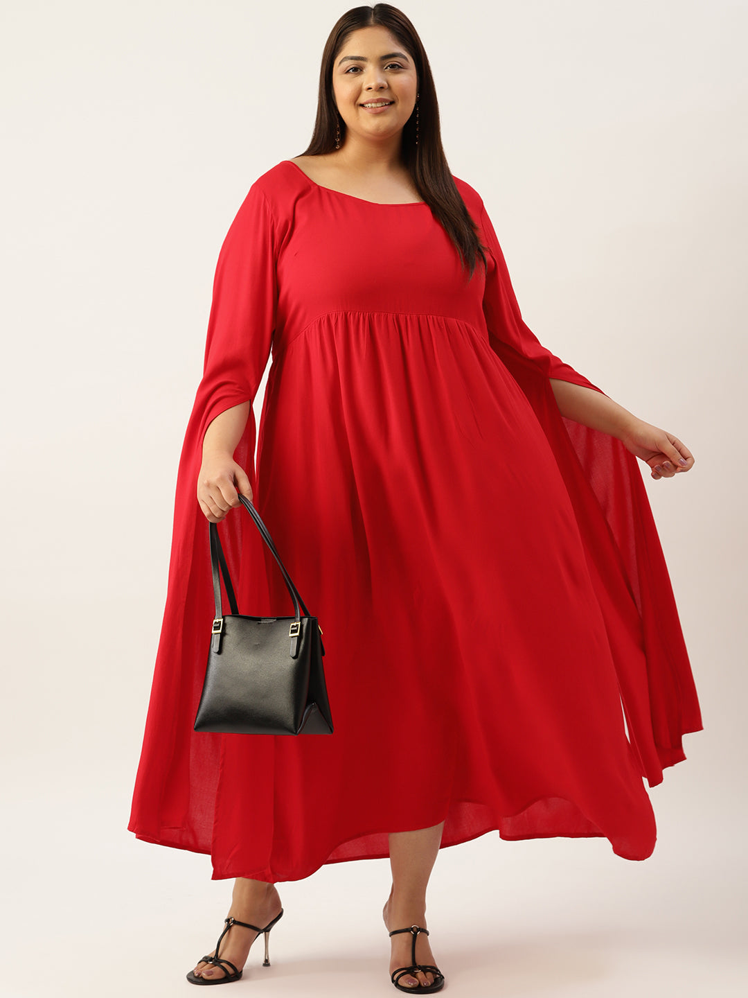 Plus Size A-Line Midi Dress
