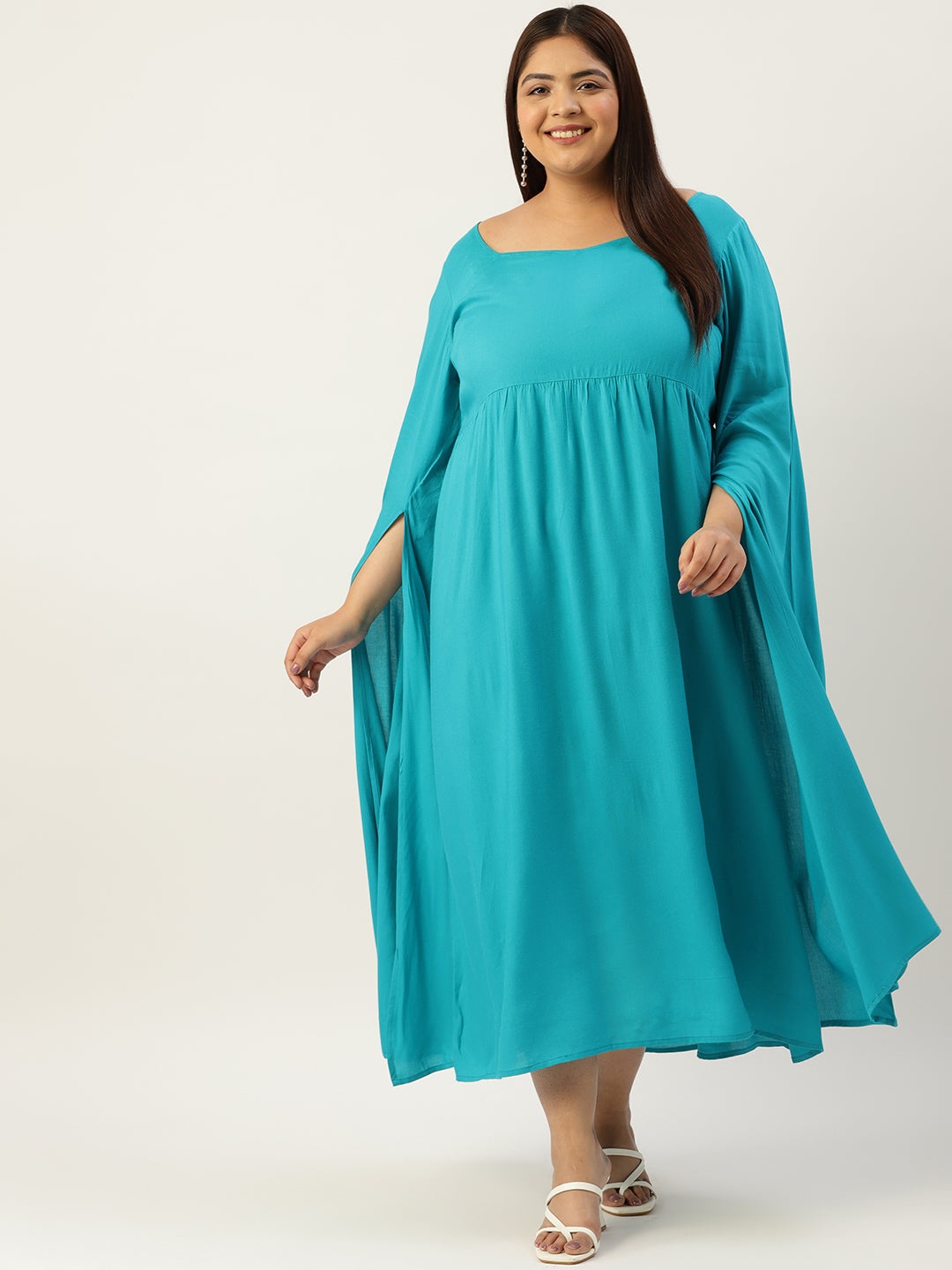 Plus Size A-Line Midi Dress