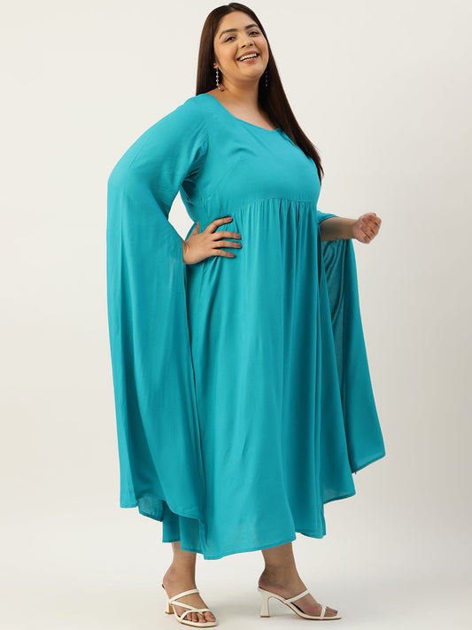 Plus Size A-Line Midi Dress