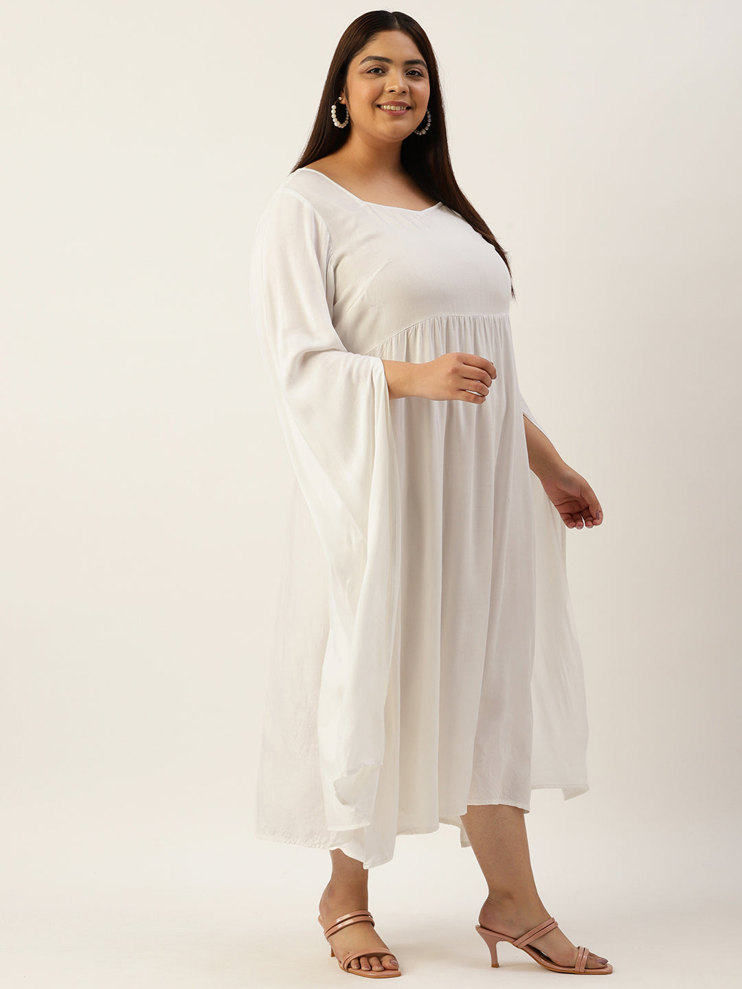 Plus Size A-Line Midi Dress