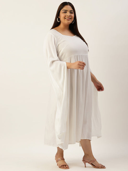 Plus Size A-Line Midi Dress