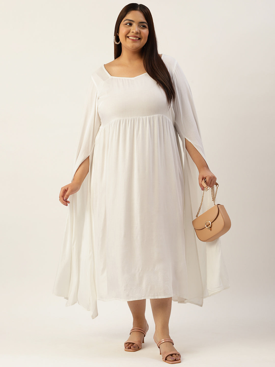 Plus Size A-Line Midi Dress