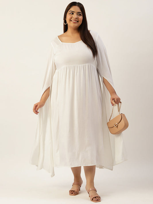 Plus Size A-Line Midi Dress