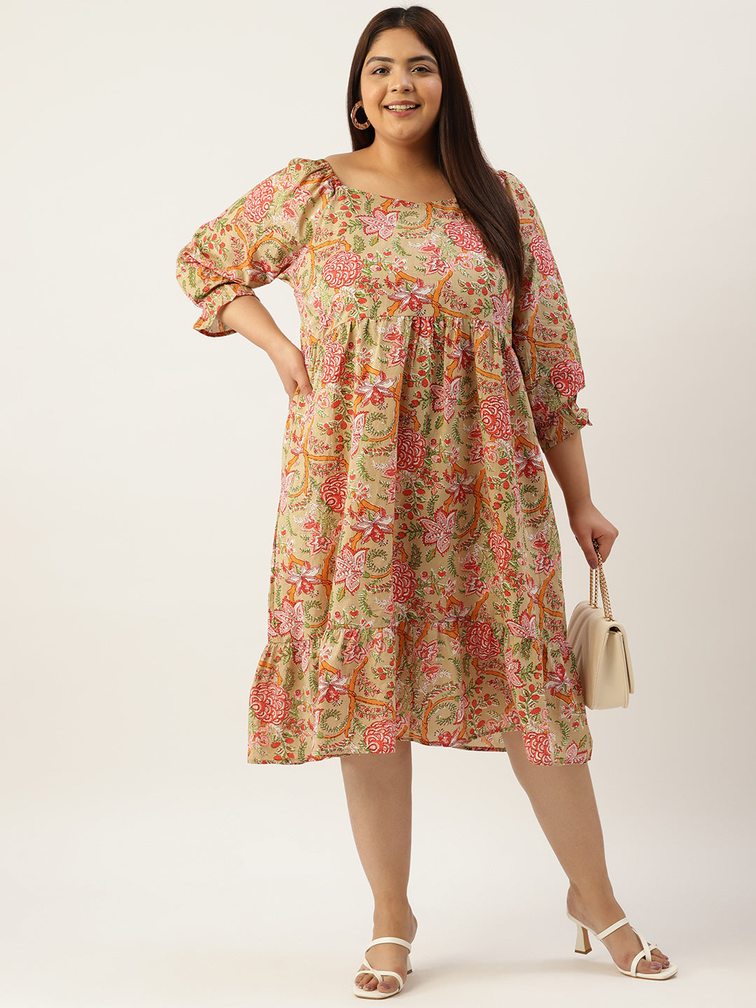 Modern Trendy Plus Size Women’s Dress