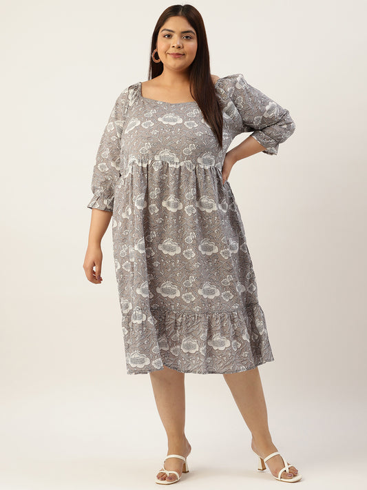 Modern Trendy Plus Size Women’s Dress