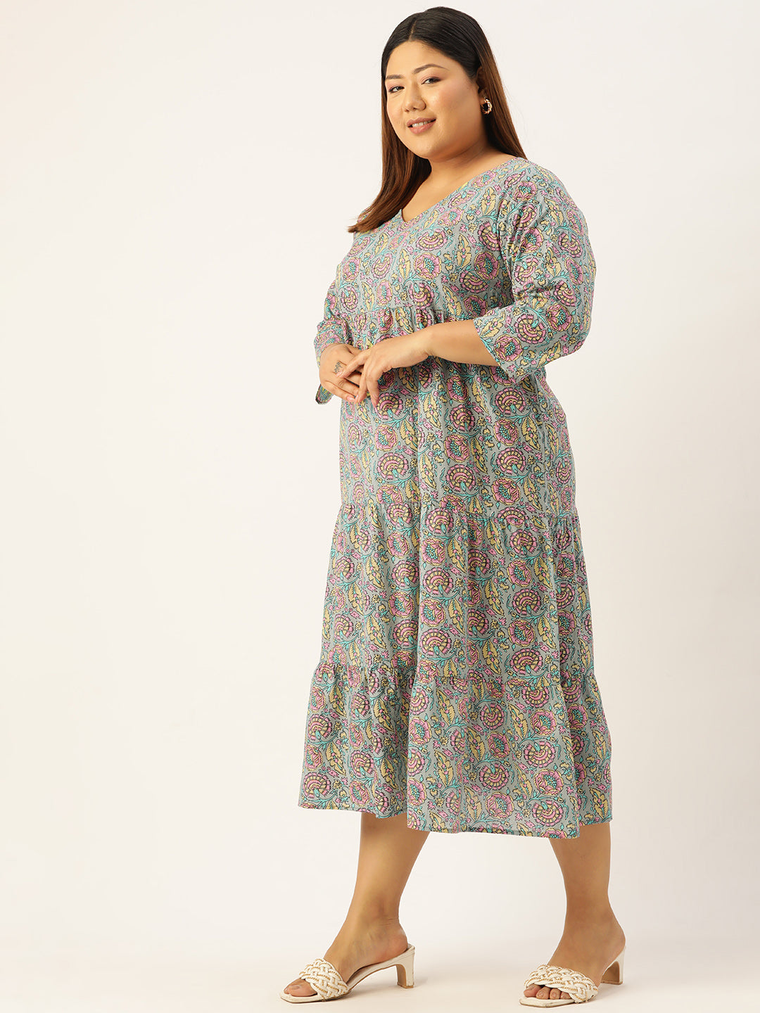 Modern Trendy Plus Size Women’s Dress