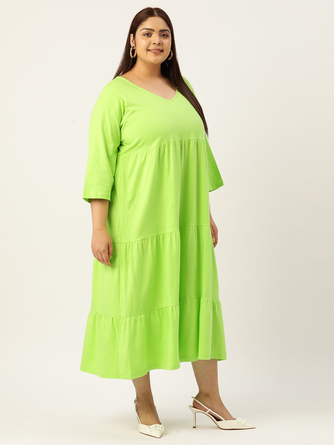 Plus Size Knitted A-Line Dress