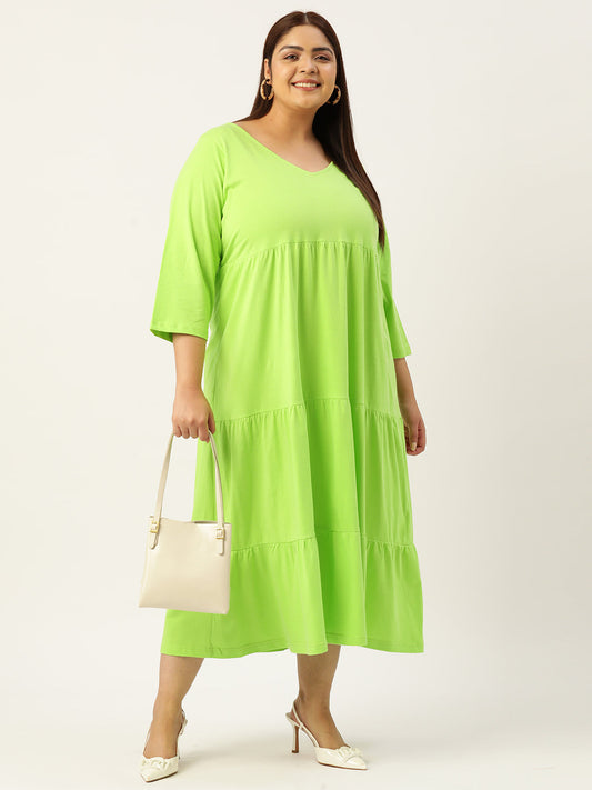 Plus Size Knitted A-Line Dress