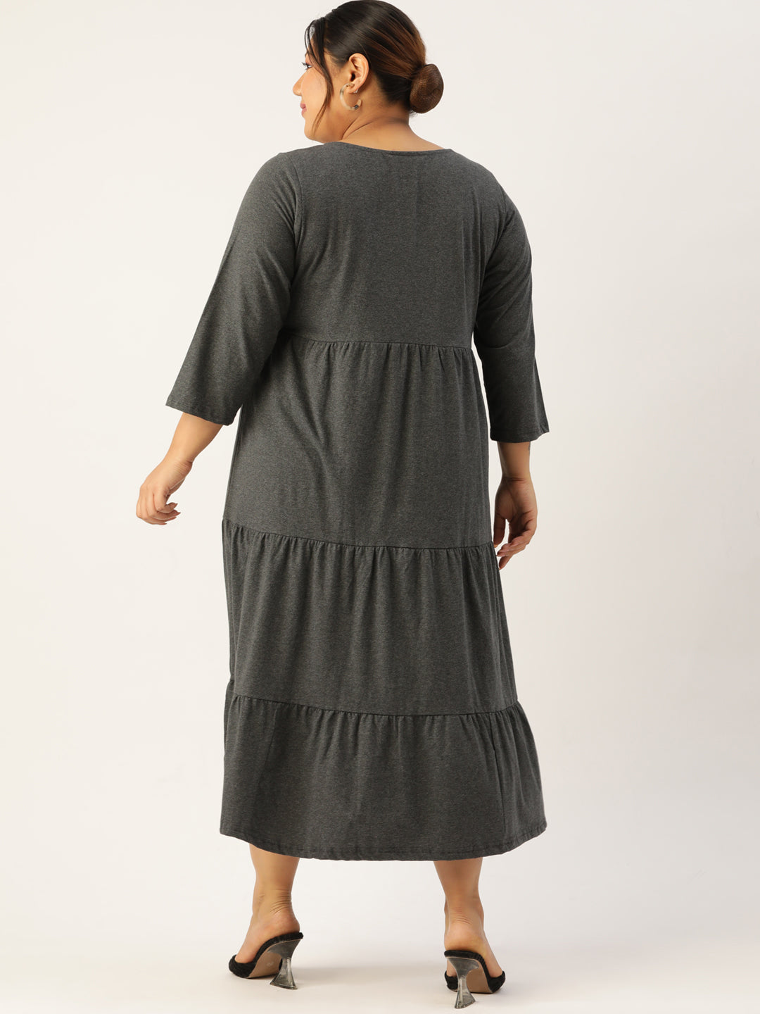 Plus Size Knitted A-Line Dress