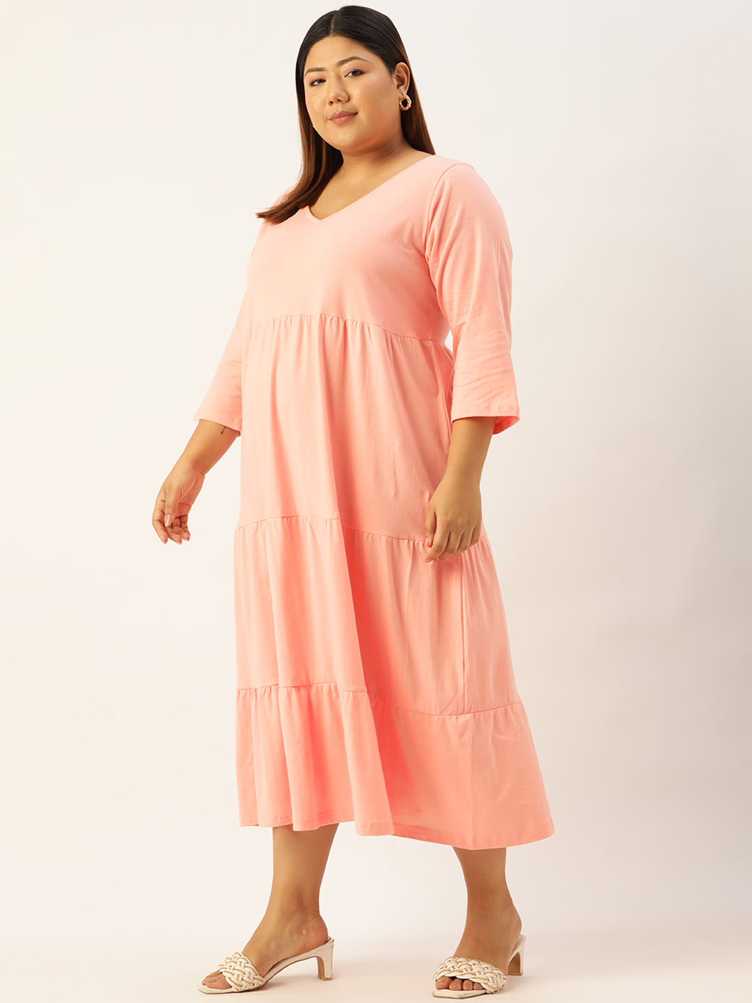 Plus Size Knitted A-Line Dress
