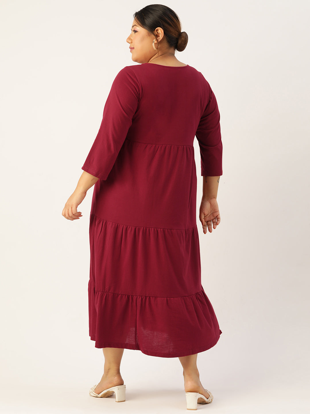 Plus Size Knitted A-Line Dress