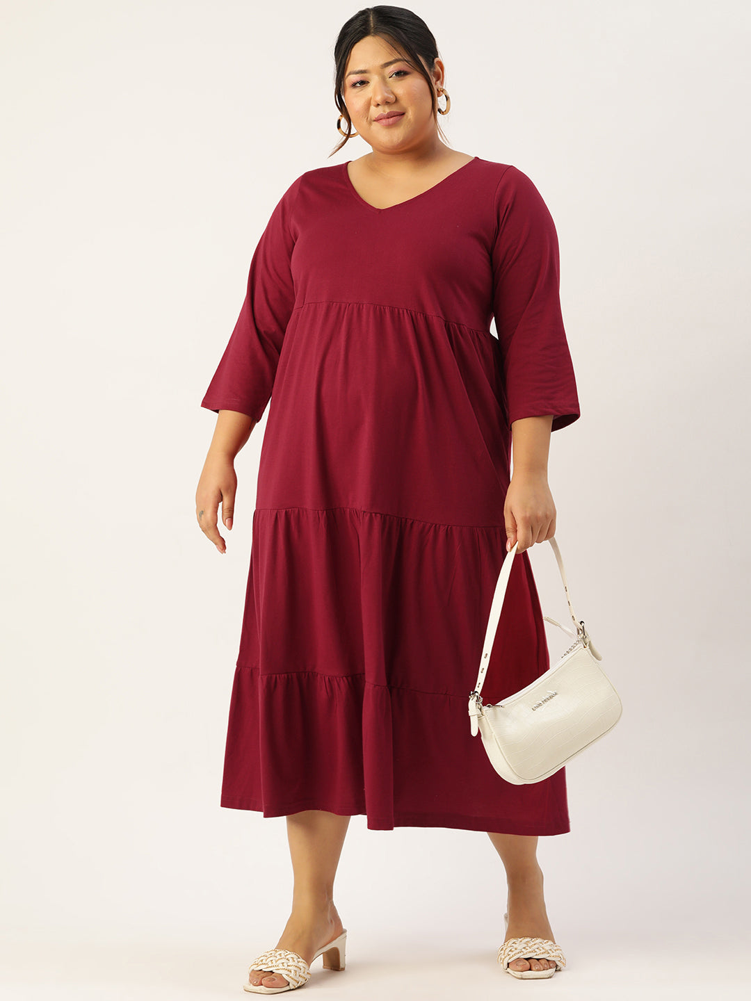 Plus Size Knitted A-Line Dress