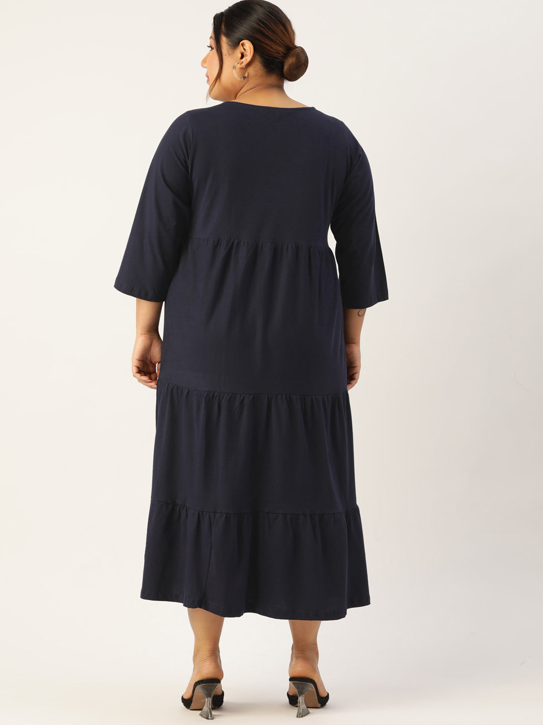 Plus Size Knitted A-Line Dress