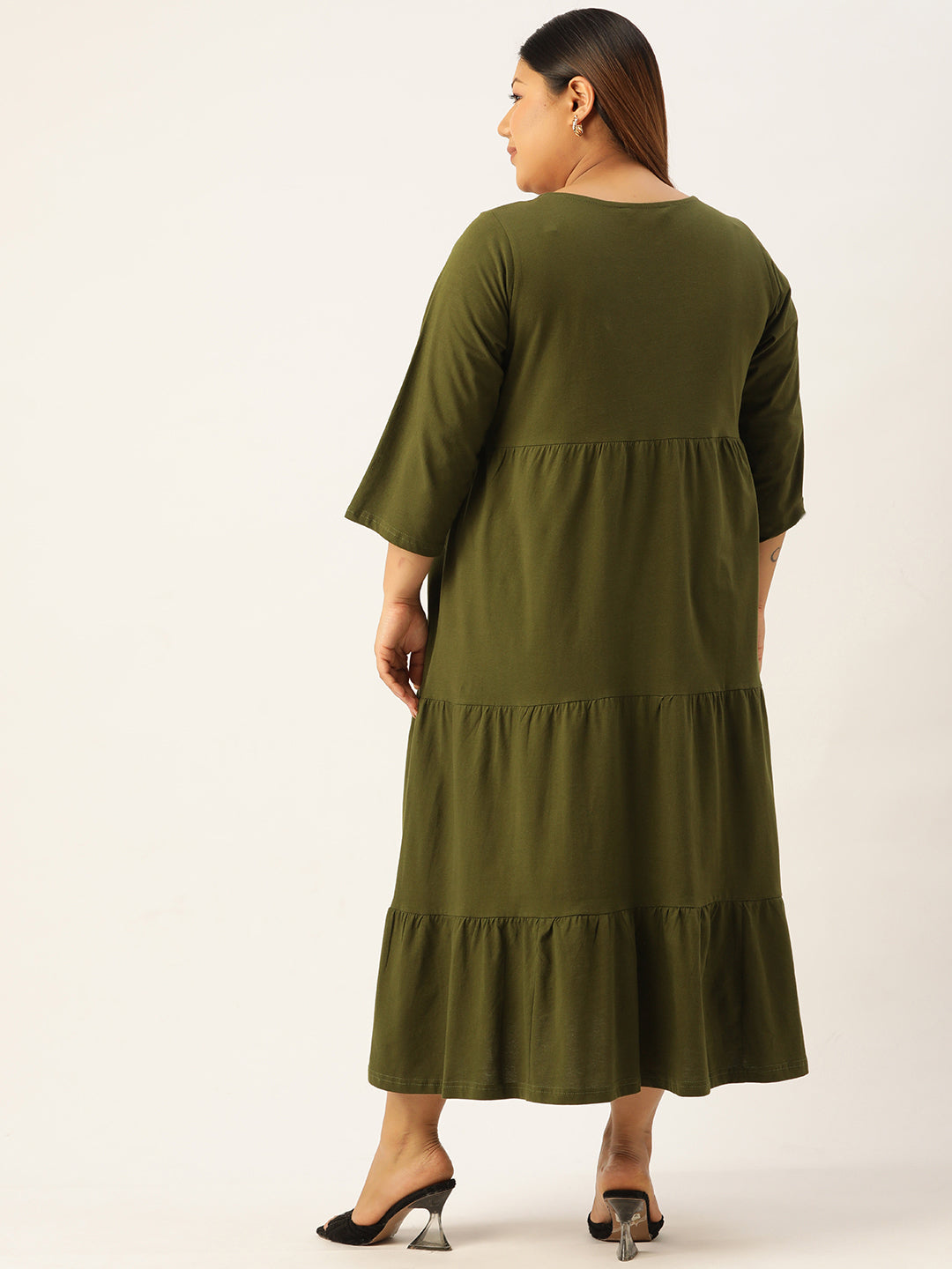 Plus Size Knitted A-Line Dress
