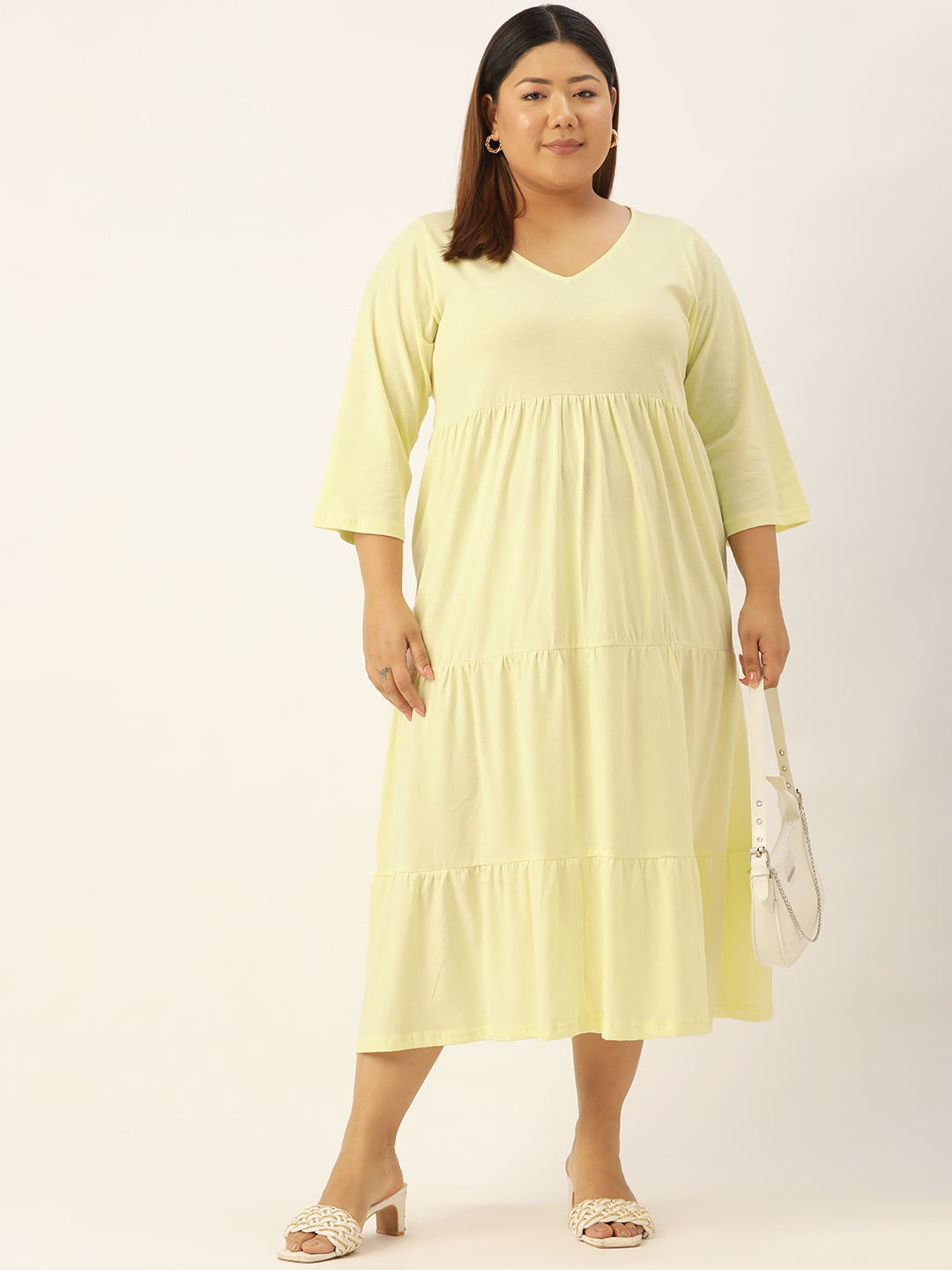 Plus Size Knitted A-Line Dress