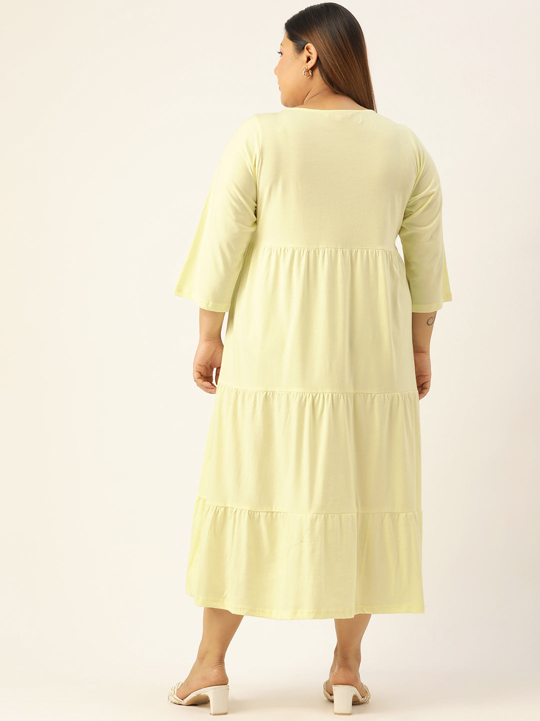 Plus Size Knitted A-Line Dress