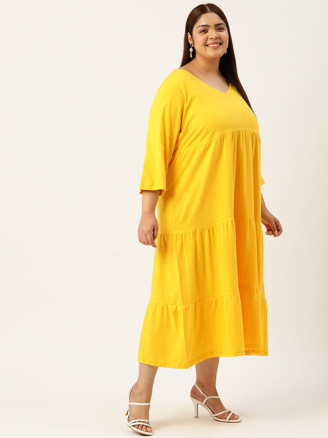 Plus Size Knitted A-Line Dress